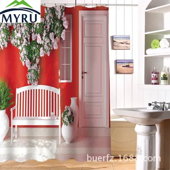 MYRU Sienos dekoratyvinių gėlių pintais vandeniui dušo užuolaidos poliesteris dušo užuolaidos vonios užuolaidų nemokamas pristatymas
