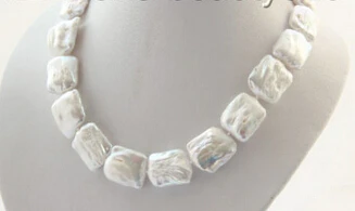 N1530 baroko baltos spalvos gėlavandenių dirbtiniu būdu išaugintų perlų vėrinį AAA
