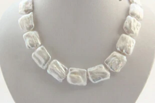 N1530 baroko baltos spalvos gėlavandenių dirbtiniu būdu išaugintų perlų vėrinį AAA