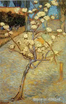 Naftos atgaminti meno Vincent Van Gogh Kriaušės Medžio Žiedų Namų dekoro Rankų dažytos Aukštos kokybės