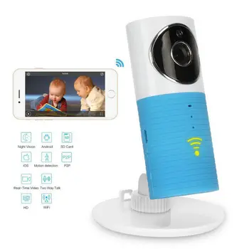 Naktinio Matymo Wireless Baby monitor Mini IP kūdikio stebėjimo Kamera Aptikimo Kūdikių hd 720p p2p wifi kamera su naktinio matymo