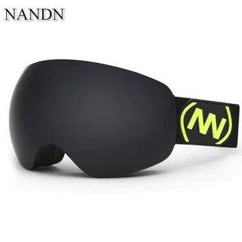 NANDN Prekės slidinėjimo akiniai Dvigubai Sluoksniais UV 400 Anti-rūko didelis Slidinėjimo kaukę, akinius, Slidinėjimo Akiniai vyrų ir moterų snieglenčių sniego akiniai