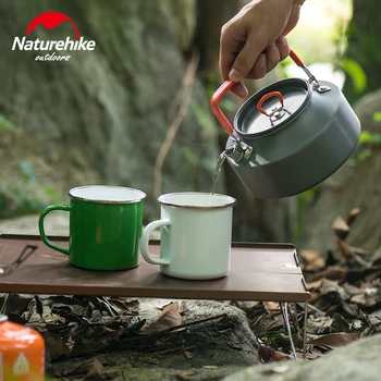 Naturehike Outdoor Camping Kettle Aluminum Alloy Ultralight Portable Tea Pot 1.1L Coffee Pot Tourism Hiking Water Kettles