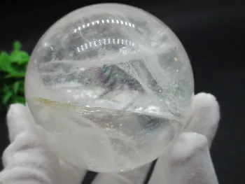 Natūralaus poliruoto baltas kristalinis kvarcas rutulys, kamuolys feng shui krištolo rutulį likimo apdailos 65mm
