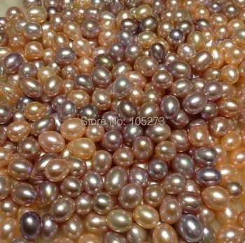 Natūralūs gėlavandeniai perlai, pusė skylę vienas perlas, labai stiprus šviesos 9 -- 10 mm, rožinė ir violetinė Du spalva galima pasirinkti