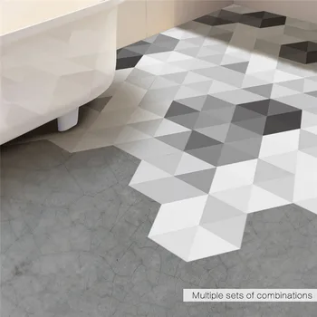 Nauja juoda balta ir pilka stiliaus grindų lipdukai Kūrybos paprastas 