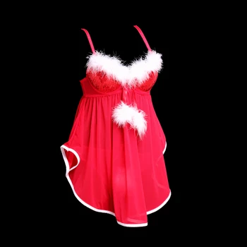 Nauja Seksuali Santa Kalėdų apatinis trikotažas juoda/raudona Kutai liemenėlė komplekto A/B ir C/D