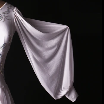 Nauja Sportinių šokių kostiumai seksualus vyresnysis spandex gazas ilgomis rankovėmis sportinių šokių suknelė moterims sportinių šokių suknelės S-4XL