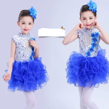 Nauja Vaikų China Princess Sijonas Mergaičių Šiuolaikinio Džiazo Šokių Drabužiai Vaikų Mados Pompon Sijonas Choro Veiklos Drabužius