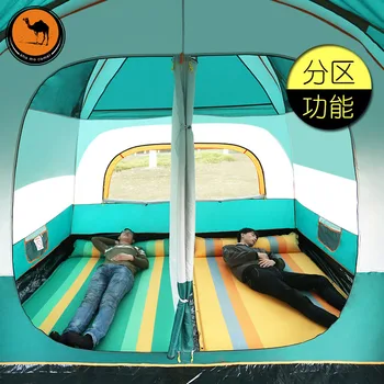 Nauja versija ultralarge dvigubo sluoksnio 5-8 asmuo naudoti vieną salė, du miegamieji, lauko šeimai šalis kempingas palapinė