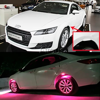 NAUJAS 1Set Automobilio LED Varantys žiburiai Automobilio Stiliaus automobilių kėbulo modifikuotų LED dekoracija lempos lemputė Universaliųjų automobilių atmosfera šviesos priedai