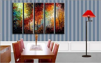 NAUJAS 2016 m. rankomis dažyti Peilis tapybos Miškų kraštovaizdžio Meno Apdailos sėdi kambaryje Naftos Tapyba Ant Drobės 91815807E