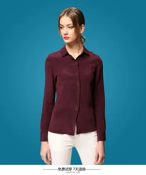 Naujas 2018 blockbuster šilko moterys ilgomis rankovėmis auginti vieną dorovės pavasario gryna spalva didelis metrų aukštos kokybės šilko marškinėliai