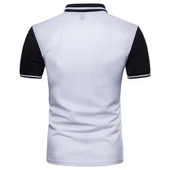 Naujas 2018 m. vasaros priežastinis polo marškinėliai mados prekės ženklo vyrų geometrijos kratinys slim trumpas rankovėmis POLO Marškinėliai suknelė vyrų Viršūnes ES/US dydis