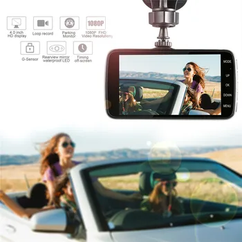 Naujas 4 Colių Viceo Recorder Car DVR Kamera Full HD 1080P Transporto priemonės Kelionės Data Diktofonas 150 Laipsnių objektyvas Naktinio Matymo Tachografas