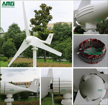 Naujas! 500W 12V/24V horizontalios vėjo turbinų elektros energijos generatorius vidaus vartojimui su MPPT(padidinti) vandeniui valdytojas
