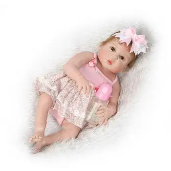 Naujas 52cm viso Kūno Silikono Reborn Baby Doll Realus Vinilo Naujagimių Mergina Kūdikių Mergaičių Brinquedos Maudytis Žaislas