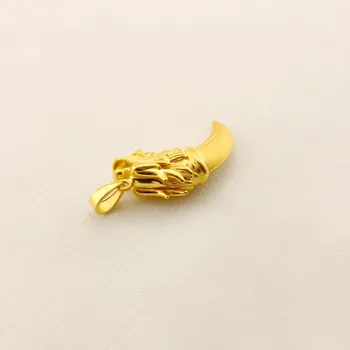 Naujas 999 24K Geltonojo Aukso 3D Dragon Pakabukas Moterų Pakabukas 2.22 g