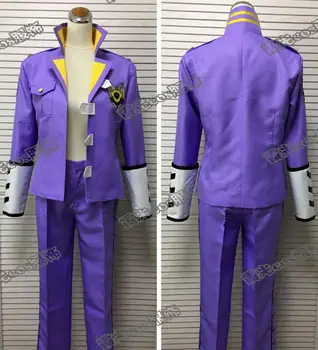 Naujas Anime elDLIVE cosplay Helovinas šalis Unisex violetinė cosplay kostiumas pilnas komplektas kailis+marškinėliai+kelnės+kaklaraištis+pirštinės+Gun paketas