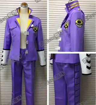 Naujas Anime elDLIVE cosplay Helovinas šalis Unisex violetinė cosplay kostiumas pilnas komplektas kailis+marškinėliai+kelnės+kaklaraištis+pirštinės+Gun paketas