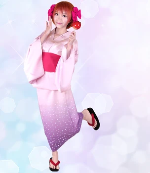 Naujas Anime Mėnesio Mergaičių Nozaki-kun Cosplay Sakura Chiyo Helovinas Galutinis Chalatas Pavasarį Ir Rudenį Vasarą Kimono (Kimono+Diržas)