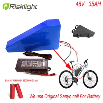 Naujas arriver trikampis ebike baterija 48V 2000w ličio baterija 48v 35ah elektrinių dviračių baterijos +krepšys+kroviklis Sanyo LĄSTELIŲ