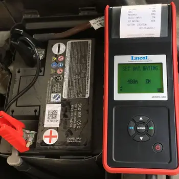 Naujas Atvykimo !!! 12V Automobilių akumuliatorių testeris MICRO-568 su spausdintuvu diagnostikos baterija CCA