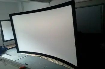 Naujas Atvykimo 16:9 100 Colių Matt White Lenktas Fiksuoto Rėmo, projektoriaus Ekrane 3D Namų Kino Sistemą, Projektorių Ekranai