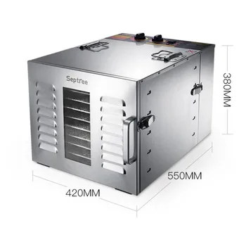 Naujas atvykimo 304 nerūdijančio plieno maisto dehydrator mašina ,Temperatūros kontrolės vaisių džiovintuvas su vaizdo durų
