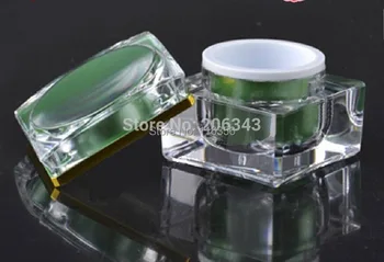 Naujas atvykimo 30g žalioji patels formos akrilo kremas butelis,eyecream jar,Kosmetikos Indelį,Kosmetikos Pakuotės