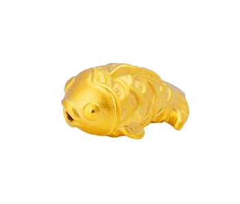 Naujas Atvykimo 3D 999 24K Geltonojo Aukso Žuvys megztos Apyrankės