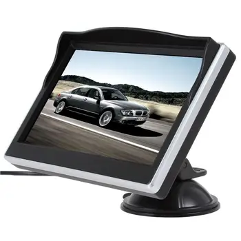 Naujas Atvykimo 5inch Auto Stebėti TFT LCD ekranas galinio vaizdo atsargine Ekrano sauga, vairavimo ir Automobilių Stovėjimo gyvis Monitoriai, DVD Atvirkštinį