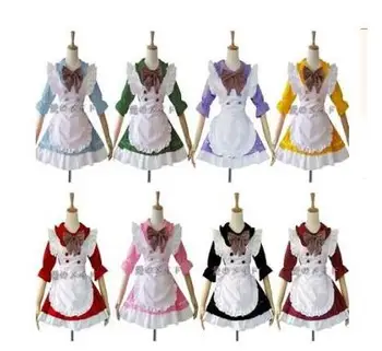 Naujas Atvykimo Alice In Wonderland Tarnaitė Vaidmenų Lankas Staigius Mielas Dekoratyvinis Trumpas Rankovėmis Suknelė Gana Tarnaitė Lolita Dress