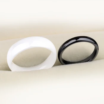 Naujas Atvykimo Aukštos Kokybės Balti Hi-Tech Keramikos Dome Band Žiedas Moters Dovana Sužadėtuvių 3.5 mm/6 mm Pločio Dydis 5-12