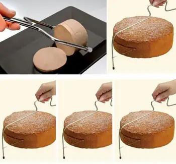 Naujas Atvykimo Kepimo Pyragai, bandelės, Įrankių Reguliuojamas Vielos Tortas Slicer Leveler Nerūdijančio Plieno Gabalas už Sluoksnis