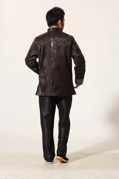 Naujas Atvykimo Raudona Kinų Stiliaus vyriški Žiemos Storio Outwear Naujovė Mygtuką Striukė Mandarinų Apykaklės Tango Kostiumas M L XL XXL XXXL