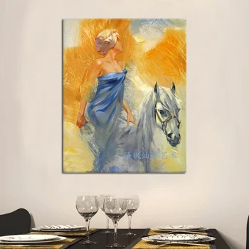 Naujas atvykimo unikali dovana modernios naftos tapyba ant drobės rankomis dažyti elegantiškas moteris, dekoratyvinis nuotraukas kambarį