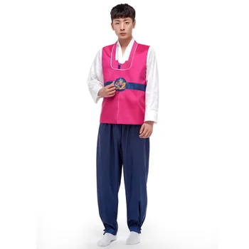 Naujas Atvykimo Vyrų Hanbok Vyrų Korėja Tradicija Kostiumas 3 VNT Hanfu Korėjos Liaudies Drabužius Etapo Rezultatų Šaliai, Cosplay Kostiumų 16