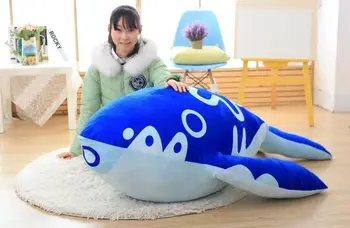 Naujas atvykimo įdaryti pliušinis žaislas didžiulis 140cm carton mėlynasis banginis lėlė, minkšta miega pagalvę Kalėdų dovana b0598