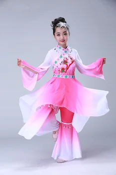 Naujas Atvykti 2 Spalvų Vaikai Yangko Šokių Kostiumas Klasikinio Šokio Kostiumai Mergaitėms Kinijos Liaudies Šokių Etapo Rezultatus Kostiumas