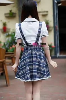 Naujas Aukštos Kokybės Japonijos mokyklinę Uniformą Cosplay Kostiumų Anime Mergaitė, Tarnaitė Sailor Lolita Dress Latticed COS Kostiumas