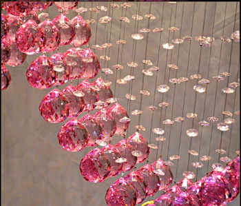 Naujas blizgikliai rožinė liustra cristal žibintus, miegamasis led namų apšvietimo šviestuvai