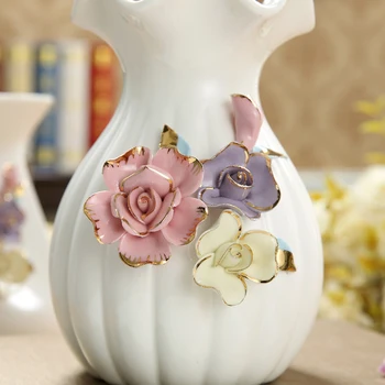 Naujas Desgin balta vaza keramika Džiovintų Gėlių Vaza Šiuolaikinės teorinės Ir Šviežių Hydroponic Gėlės Sėdi Kambaryje Apdaila