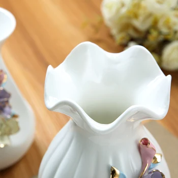 Naujas Desgin balta vaza keramika Džiovintų Gėlių Vaza Šiuolaikinės teorinės Ir Šviežių Hydroponic Gėlės Sėdi Kambaryje Apdaila