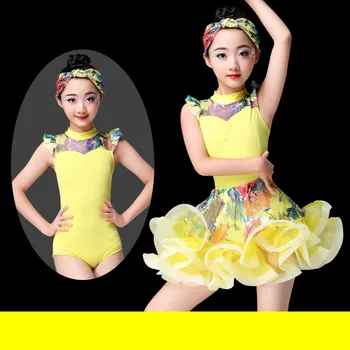 Naujas Dizainas Vaikas Lotynų Šokių Suknelės Mergaičių Dancewear Modernus Šokis Samba Suknelė Vaikai Vestido Valsas Etape Šokių Drabužiai