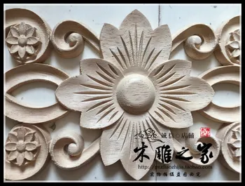 Naujas Dongyang woodcarving durų gėlių gėlių, gėlių aplikacijos medienos baldai, aksesuarai kabineto Shaoxing gėlių lovos