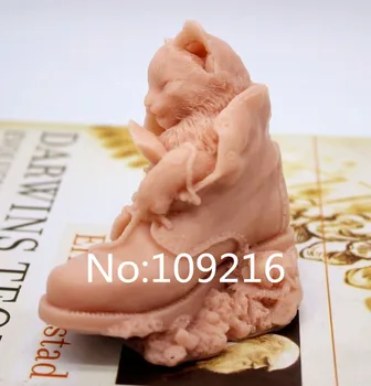 Naujas Gaminys!!1pcs 3D Katė per Batų (zx206) Maisto kokybės Silikono Rankų darbo Muilas Pelėsių Amatai 