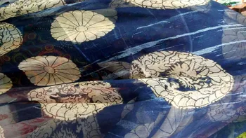 Naujas Grynos Natūralios Mulberry Šilko Šifono audinio mėlynos gėlės Skaitmeninių Spaudinių Medžiaga tissu as metrų Tekstilės Siūti Moterims Suknelės