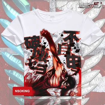 Naujas Išpuolis Titan T-shirt Anime Trumpas Rankovės marškinėliai Shingeki no Kyojin Apklausa Korpusas Kvėpuojantis Tees