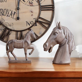 Naujas JAV retro stiliaus arklių meno dekoratyvinis dervos Namų Baldų dekoro D0191